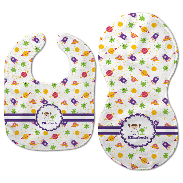 Girls Space Themed Baby Bib & Burp Set - Approval (new bib & burp)