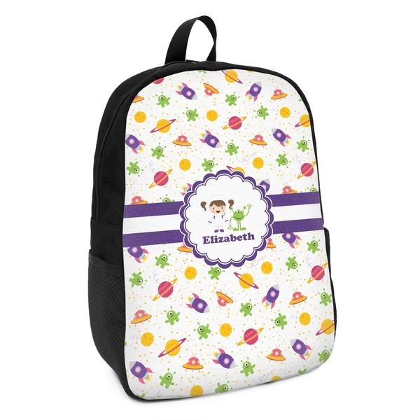 Custom Girls Space Themed Kids Backpack (Personalized)