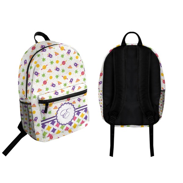 Girls Space Themed Backpack front and back - Apvl
