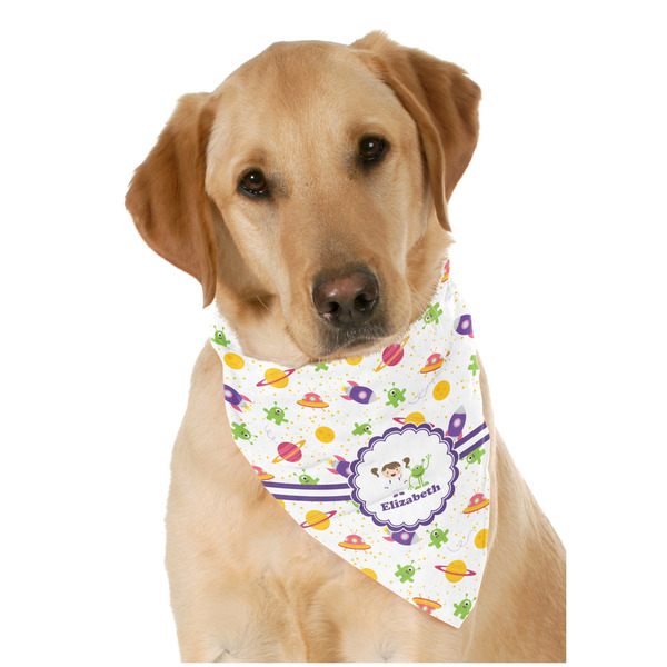 Custom Girls Space Themed Dog Bandana Scarf w/ Name or Text