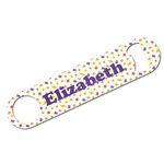 Girls Space Themed Bar Bottle Opener - White w/ Name or Text