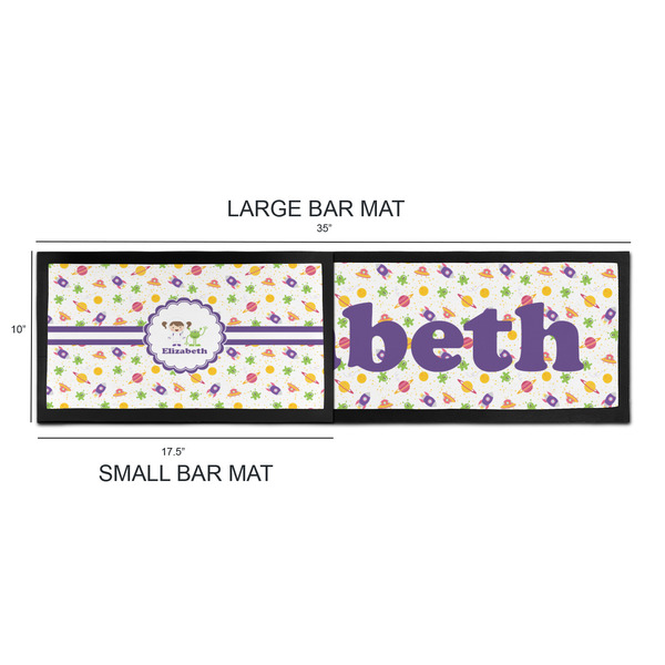 Girls Space Themed Bar Mats - Sizing Chart