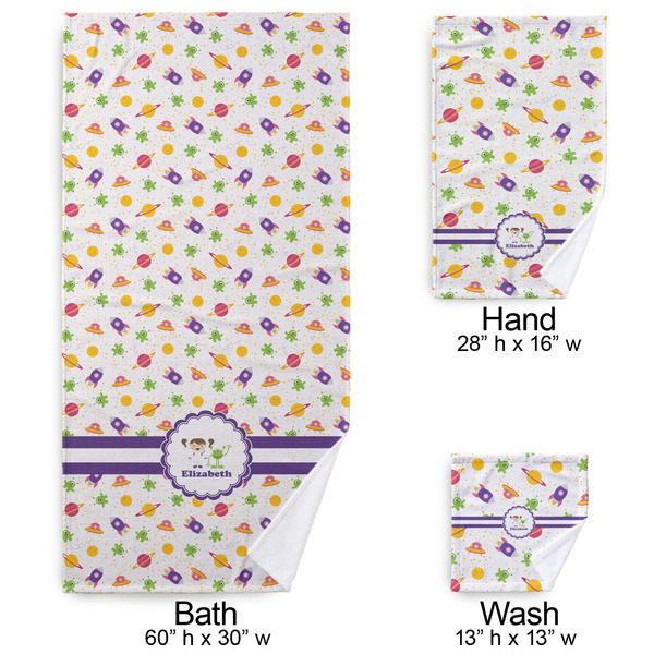 Girls Space Themed Bath Towel Sets - 3-piece - Approval