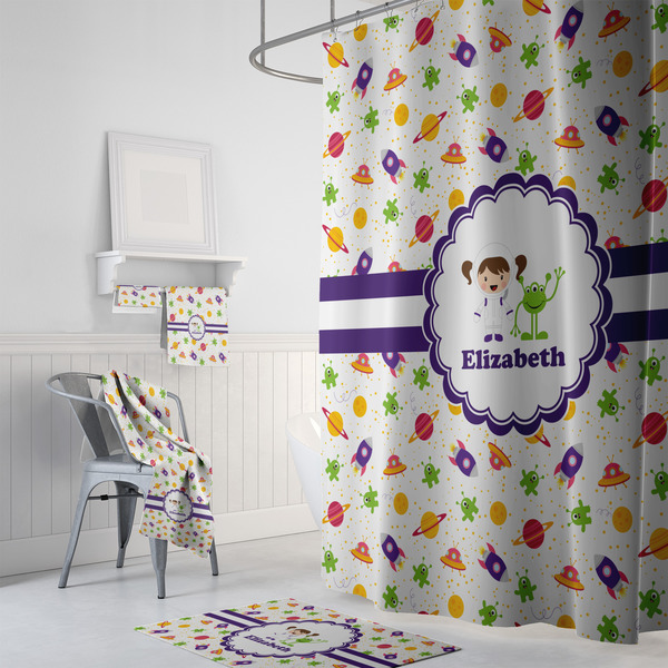 Girls Space Themed Bath Towel Sets - 3-piece - In Context