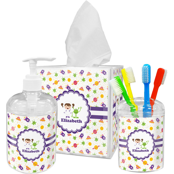 Girls Space Themed Bathroom Accessories Set (Personalized)