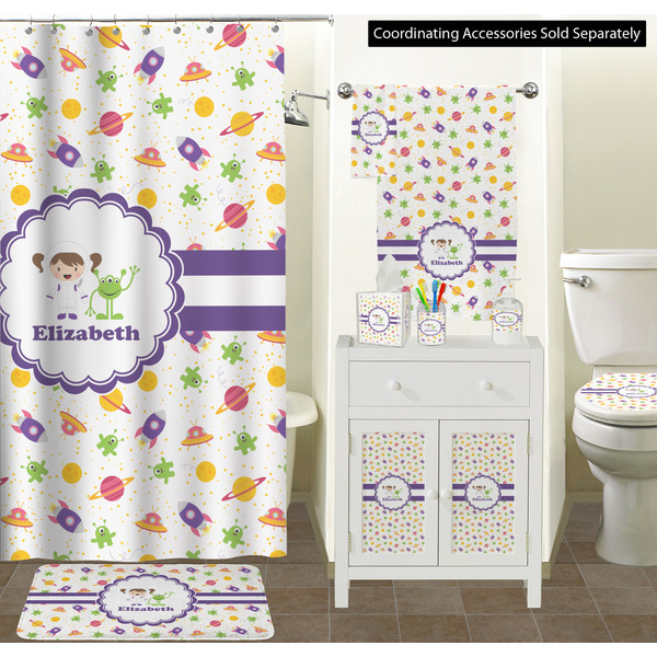 Girls Space Themed Bathroom Scene