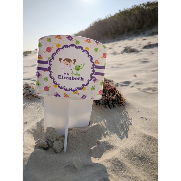 Girls Space Themed Beach Spiker white on beach with sand