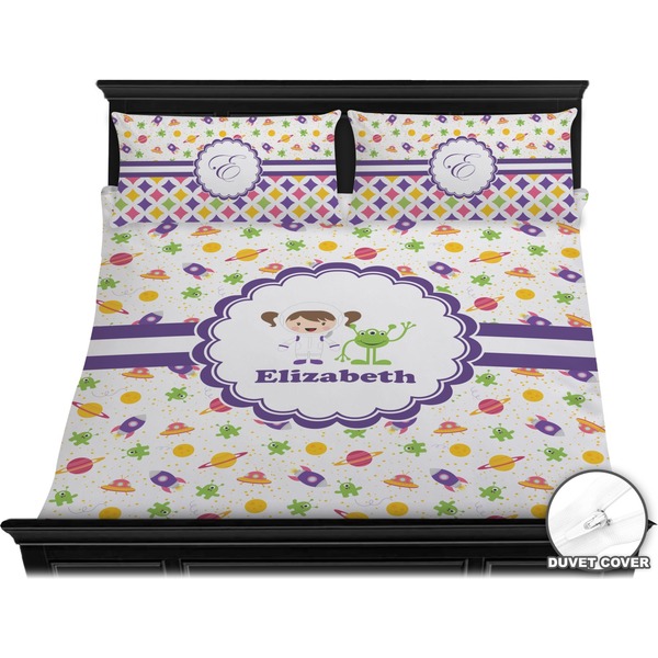 Girls Space Themed Bedding Set (King) - Duvet