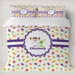 Girls Space Themed Duvet Cover Set - King (Personalized)