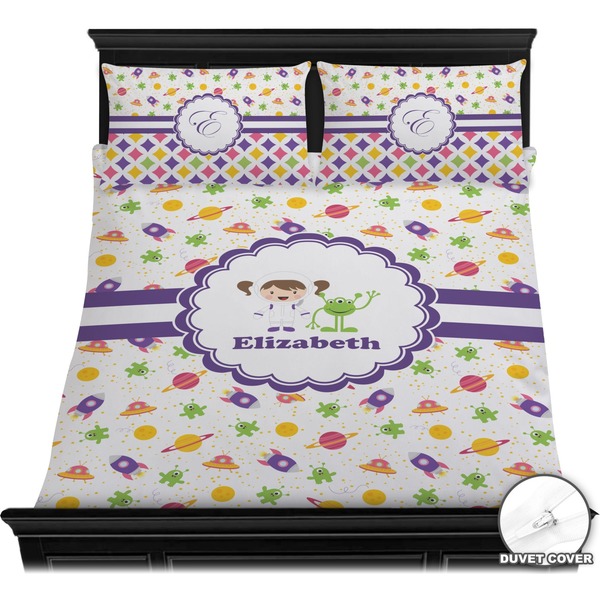 Girls Space Themed Bedding Set (Queen) - Duvet