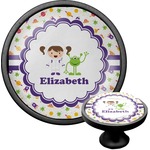 Girls Space Themed Cabinet Knob (Black) (Personalized)