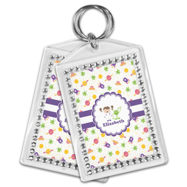 Girls Space Themed Bling Keychain - MAIN