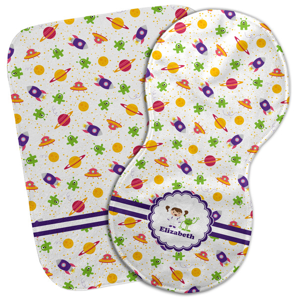 Custom Girls Space Themed Burp Cloth (Personalized)
