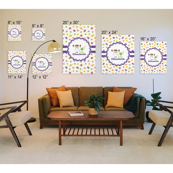 Girls Space Themed Canvas Prints - Multiple Sizes