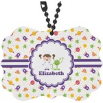 Girls Space Themed Rear View Mirror Charm (Personalized)