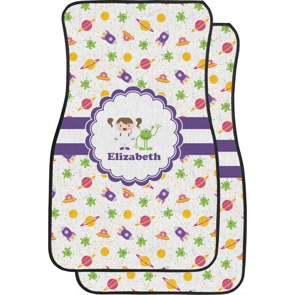 Girls Space Themed Custom Car Floor Mats (Front Seat)