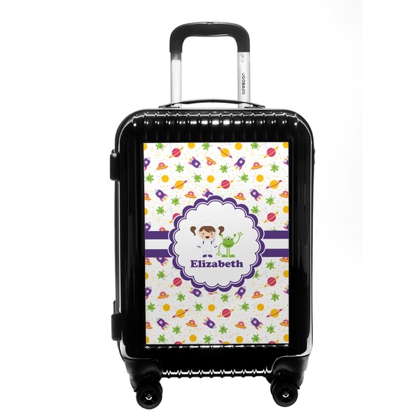 Custom Girls Space Themed Carry On Hard Shell Suitcase (Personalized)