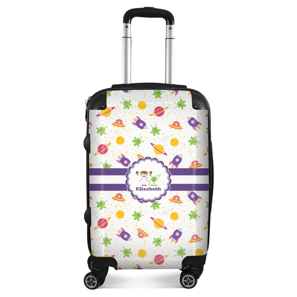 Custom Girls Space Themed Suitcase - 20" Carry On (Personalized)