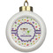 Girls Space Themed Ceramic Ball Ornament (Personalized)