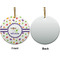 Girls Space Themed Ceramic Flat Ornament - Circle Front & Back (APPROVAL)