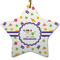 Girls Space Themed Ceramic Flat Ornament - Star (Front)