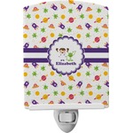 Girls Space Themed Ceramic Night Light (Personalized)