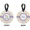 Girls Space Themed Circle Luggage Tag (Front + Back)