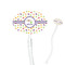 Girls Space Themed 7" Oval Plastic Stir Sticks - Clear (Personalized)