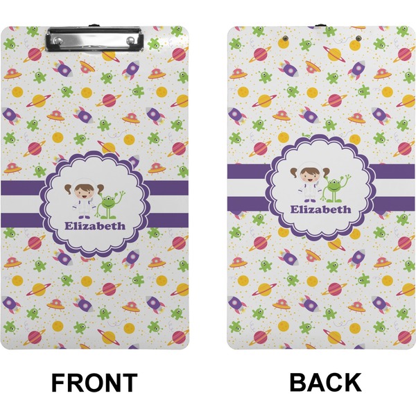 Girls Space Themed Clipboard (Legal) (Front + Back)