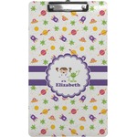 Girls Space Themed Clipboard (Legal Size) (Personalized)