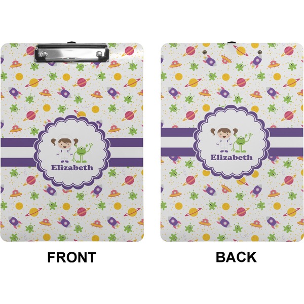 Girls Space Themed Clipboard (Letter) (Front + Back)