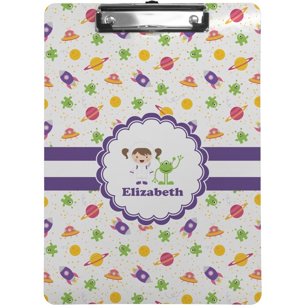 Custom Girls Space Themed Clipboard (Personalized)