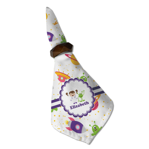 Girls Space Themed Cloth Napkins - Personalized Dinner (Folded in Ring) (MAIN)