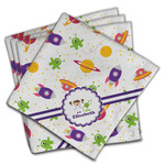 Girls Space Themed Cloth Napkins (Set of 4) (Personalized)