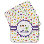 Girls Space Themed Cork Coaster - Set of 4 w/ Name or Text