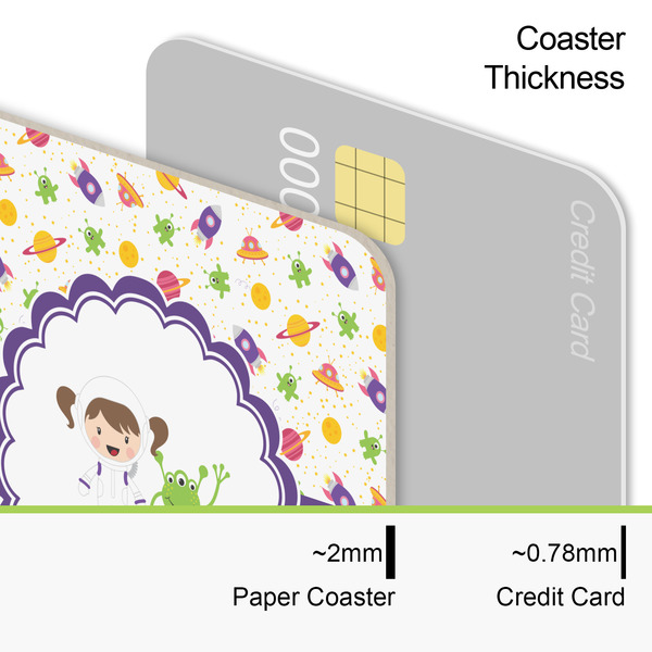 Girls Space Themed Coaster Thickness