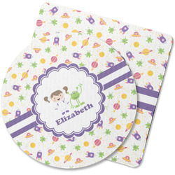 Girls Space Themed Rubber Backed Coaster (Personalized)