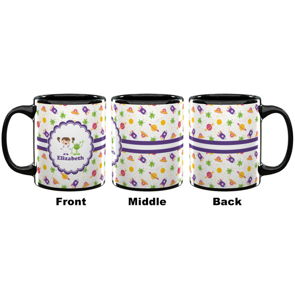 Girls Space Themed Coffee Mug - 11 oz - Black APPROVAL