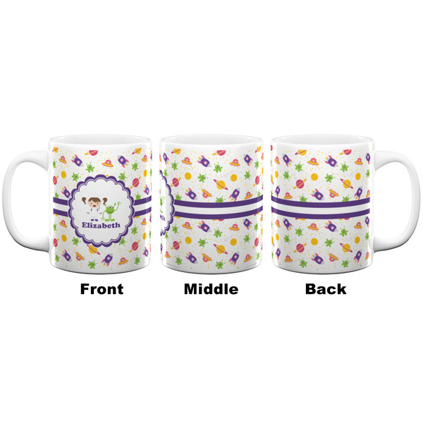 Girls Space Themed Coffee Mug - 11 oz - White APPROVAL