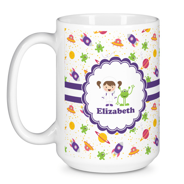 Girls Space Themed Coffee Mug - 15 oz - White