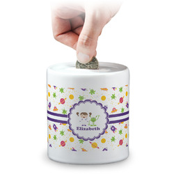 Girls Space Themed Coin Bank (Personalized)