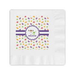 Girls Space Themed Coined Cocktail Napkins (Personalized)