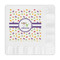 Girls Space Themed Embossed Decorative Napkin - Front View