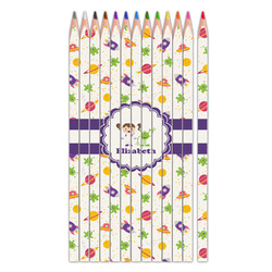 Girls Space Themed Colored Pencils (Personalized)