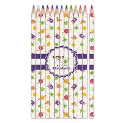 Girls Space Themed Colored Pencils (Personalized)