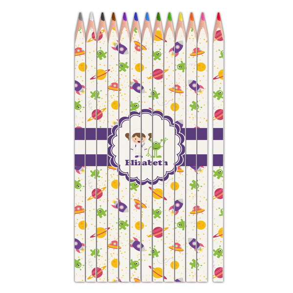 Custom Girls Space Themed Colored Pencils (Personalized)