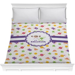 Girls Space Themed Comforter - Full / Queen (Personalized)