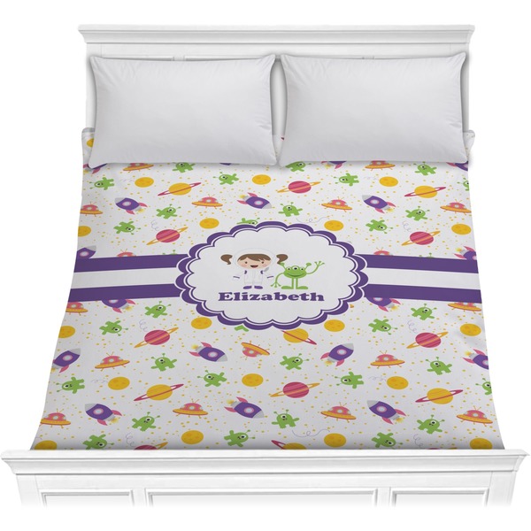 Custom Girls Space Themed Comforter - Full / Queen (Personalized)