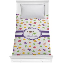 Girls Space Themed Comforter - Twin XL (Personalized)