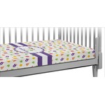 Girls Space Themed Crib Fitted Sheet (Personalized)